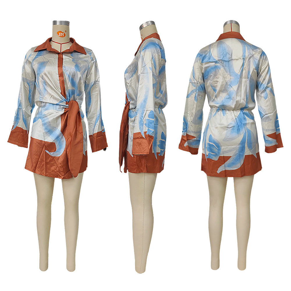Women's Printed Shirt Dress