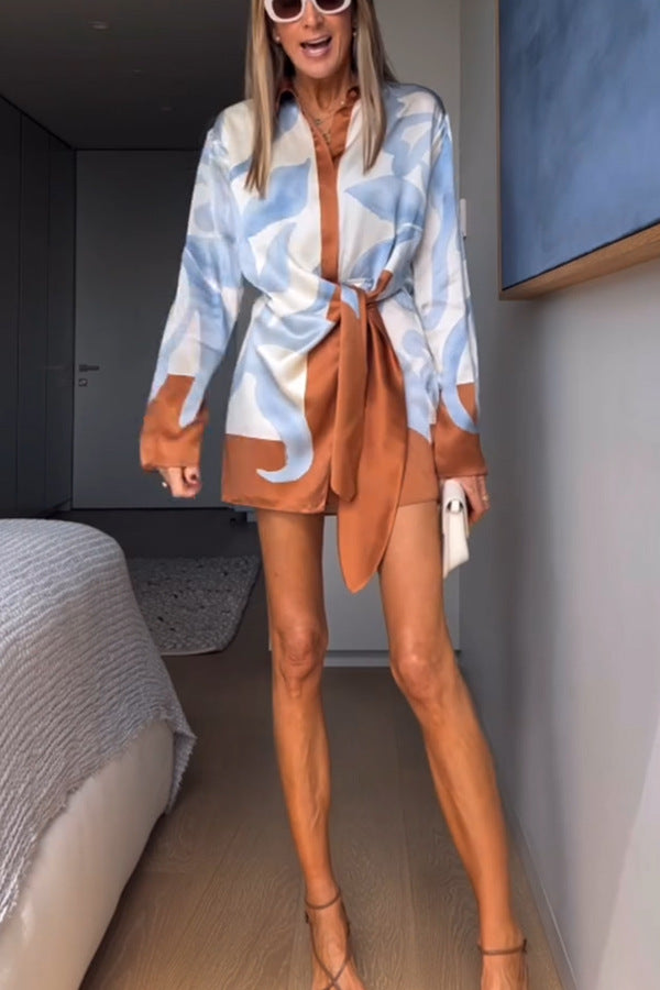 Women's Printed Shirt Dress