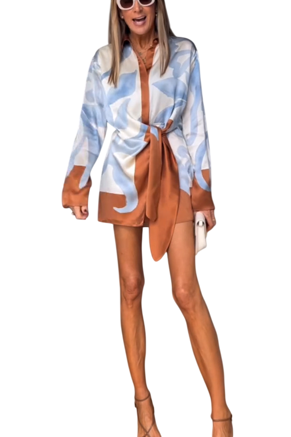 Women's Printed Shirt Dress