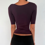 Women's Square Neck Fitted Top