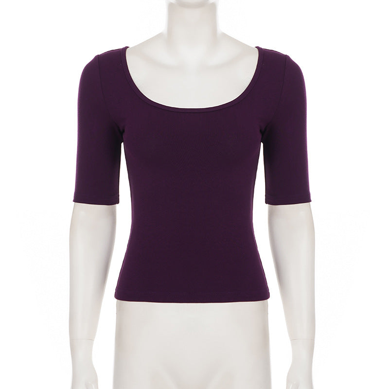 Women's Square Neck Fitted Top