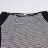Women's Off Shoulder Striped Top