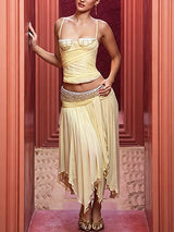 Women's Embellished Two Piece Skirt Set
