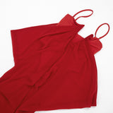 Women's Elegant Plunge Maxi Dress