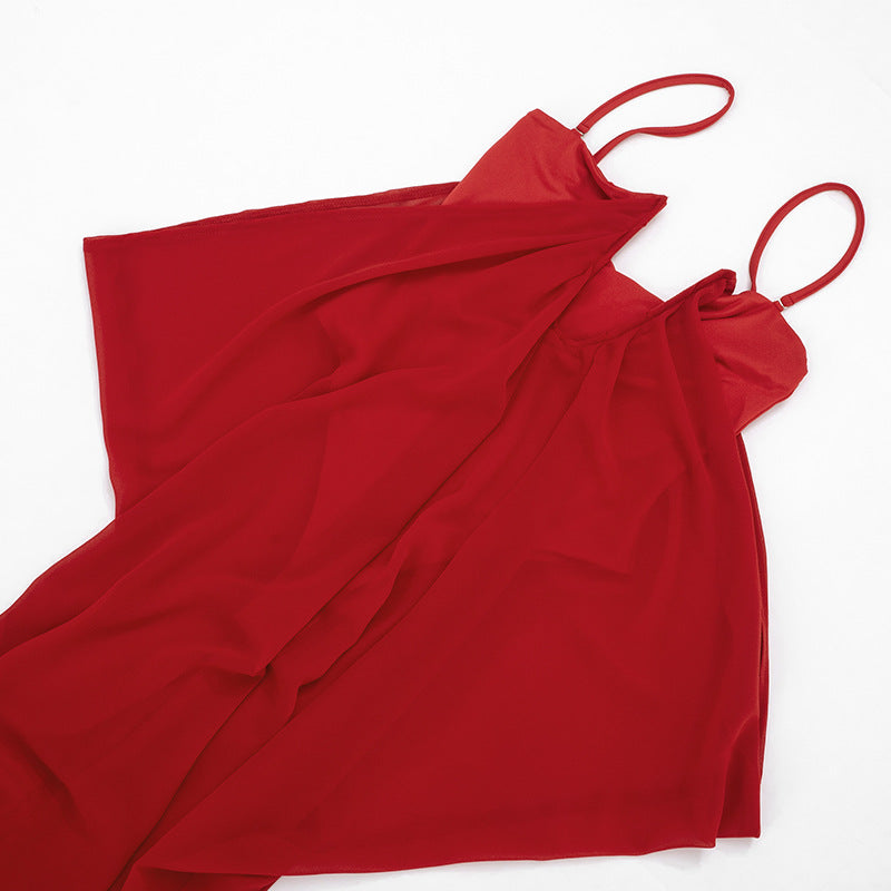 Women's Elegant Plunge Maxi Dress