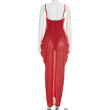Women's Elegant Plunge Maxi Dress