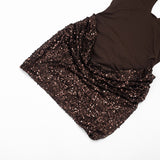 Women's Halter Sequin Mini Dress
