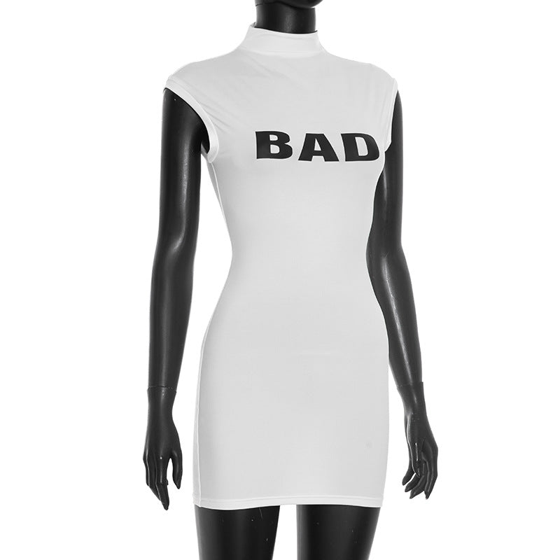 Women's Letter Print Mini Dress