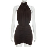 Women's Halter Cutout Mini Dress