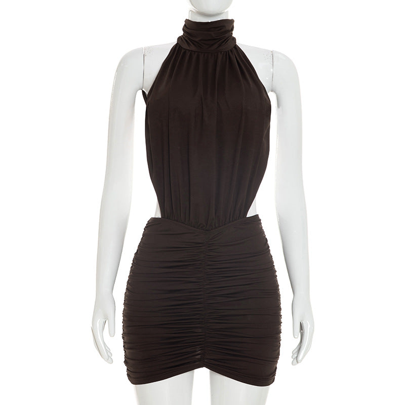 Women's Halter Cutout Mini Dress