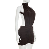 Women's Halter Cutout Mini Dress