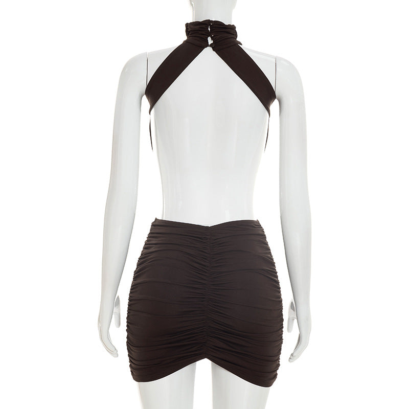 Women's Halter Cutout Mini Dress