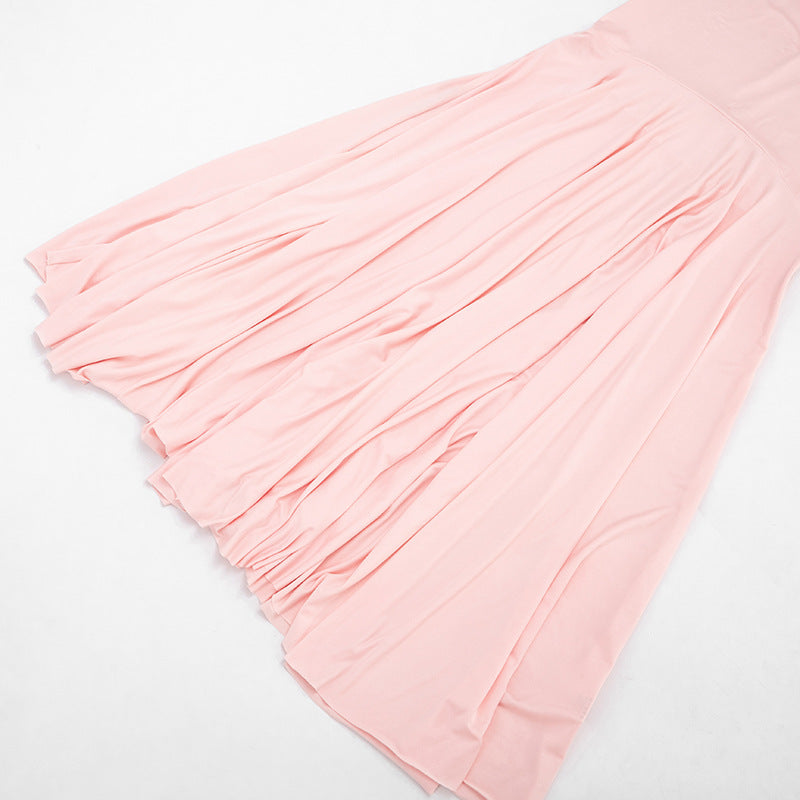 Women's Halter Plunge Maxi Dress