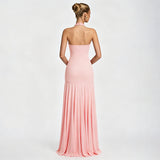 Women's Halter Plunge Maxi Dress