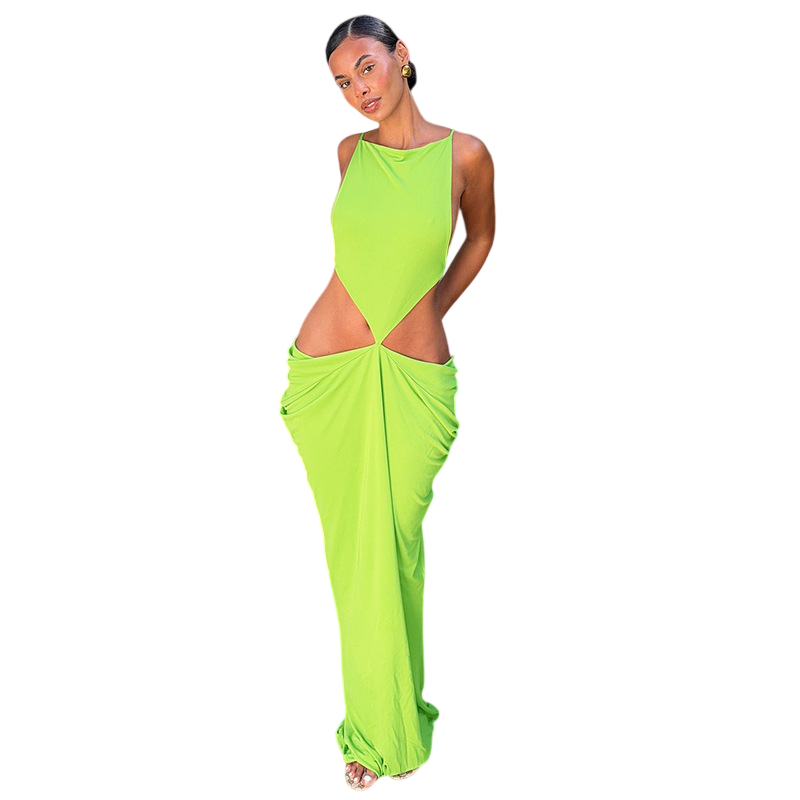Women's Cutout Sleeveless Maxi Dress