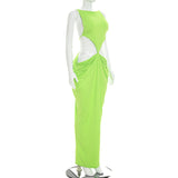 Women's Cutout Sleeveless Maxi Dress