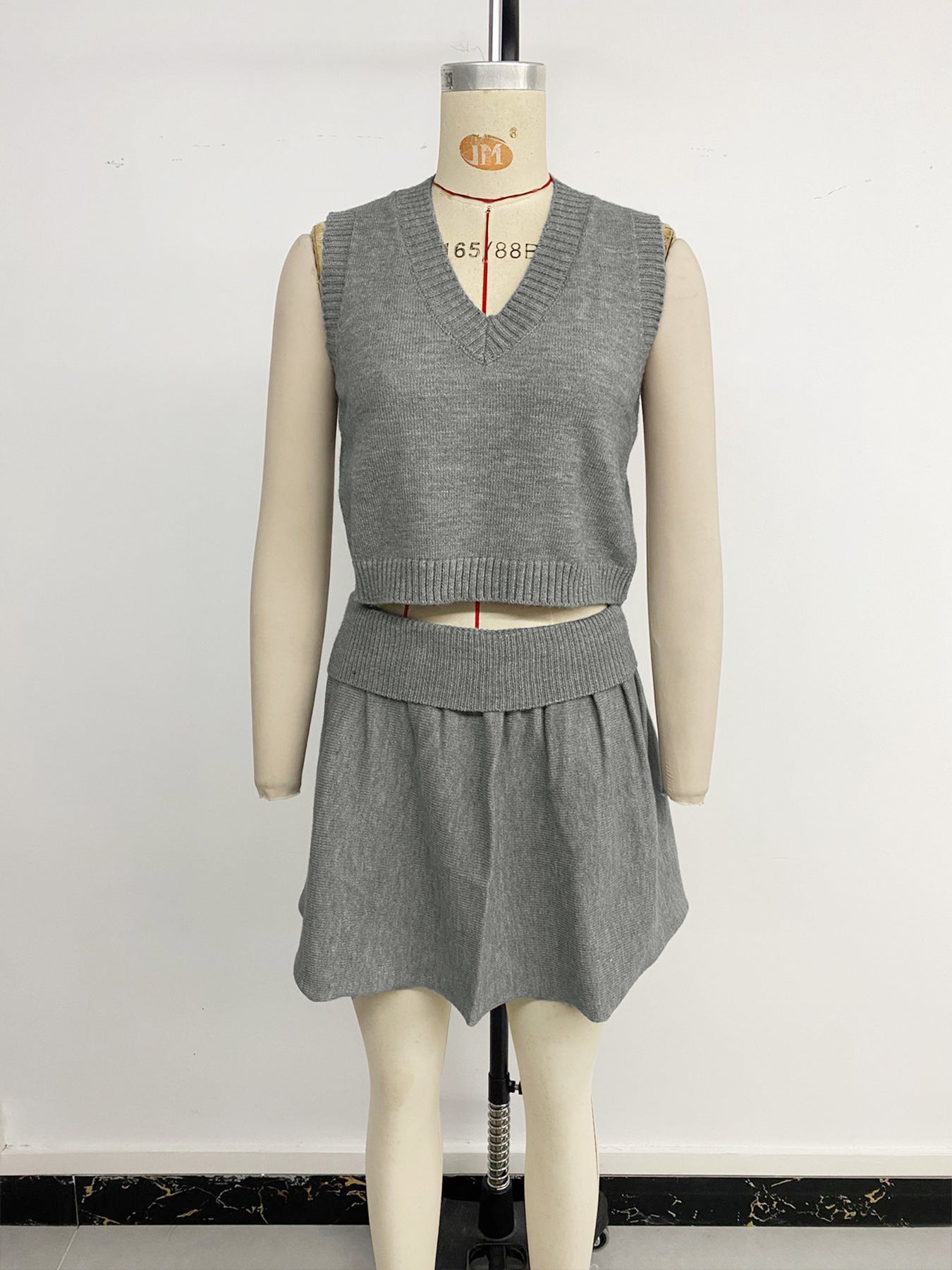 Women's Sweater Vest & Skirt Set