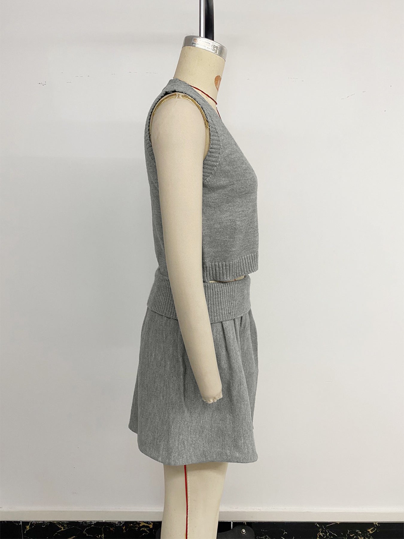 Women's Sweater Vest & Skirt Set
