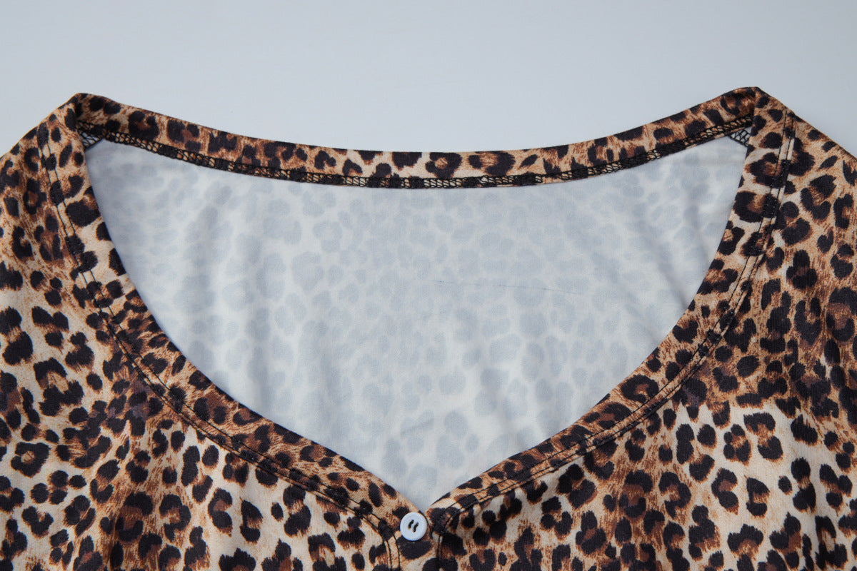 Women's Leopard Top & Pants Set