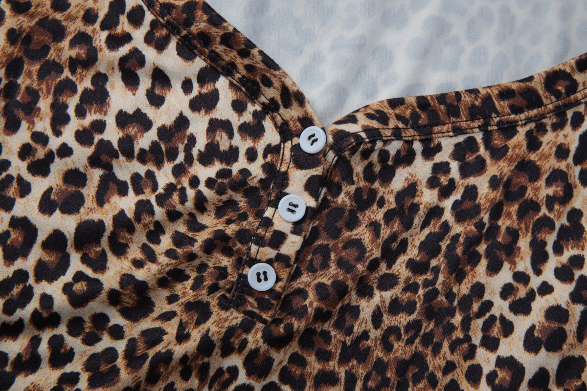 Women's Leopard Top & Pants Set