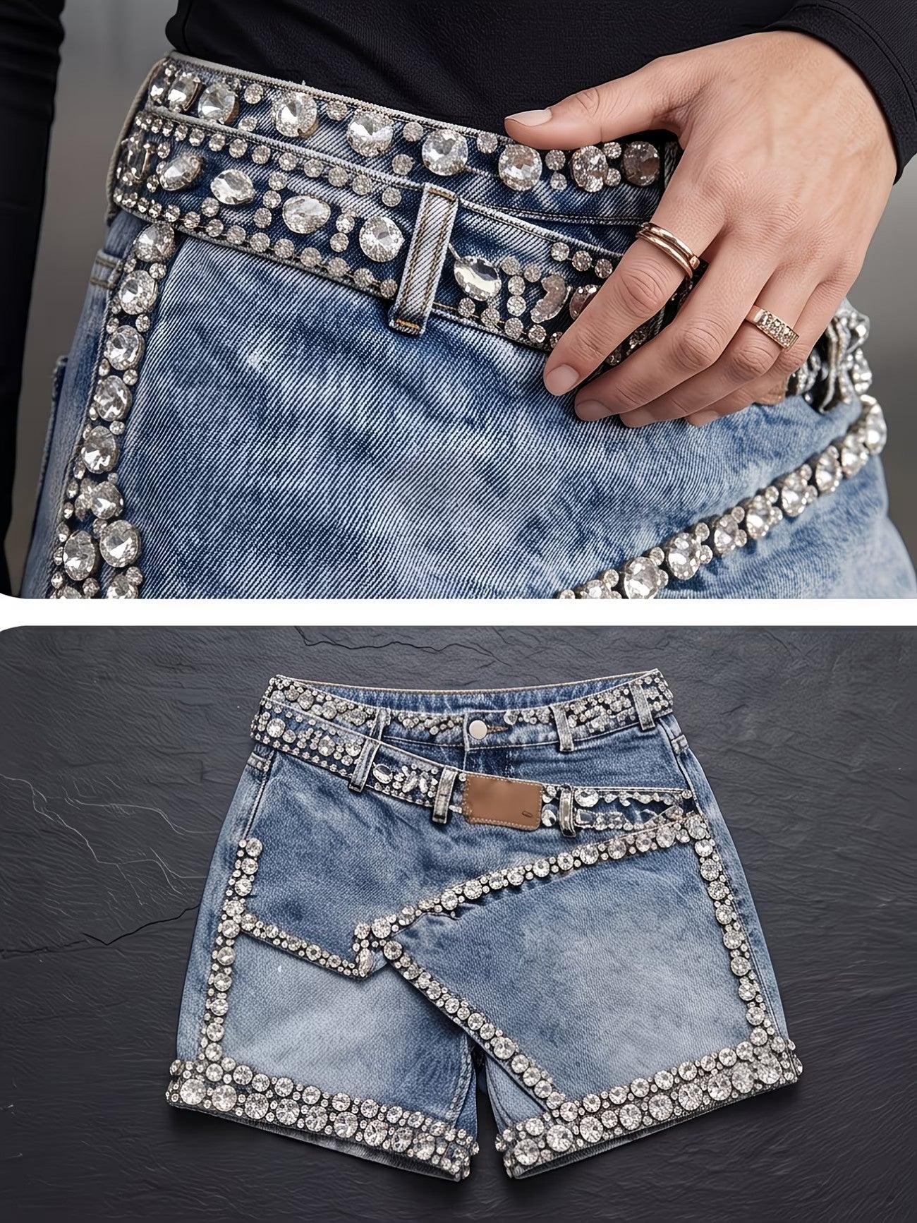 Women's Rhinestone  Shorts