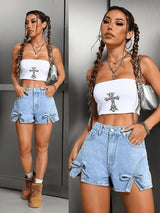 Women's Bow Detail  Shorts