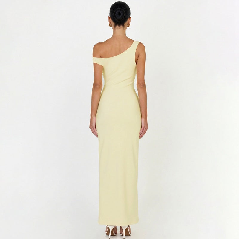 Women's One Shoulder Maxi Dress