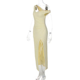 Women's One Shoulder Maxi Dress