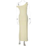 Women's One Shoulder Maxi Dress
