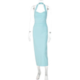 Women's Halter Bodycon Maxi Dress