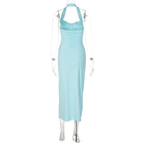 Women's Halter Bodycon Maxi Dress
