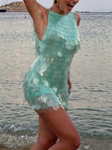 Women's Sequin Sleeveless Mini Dress