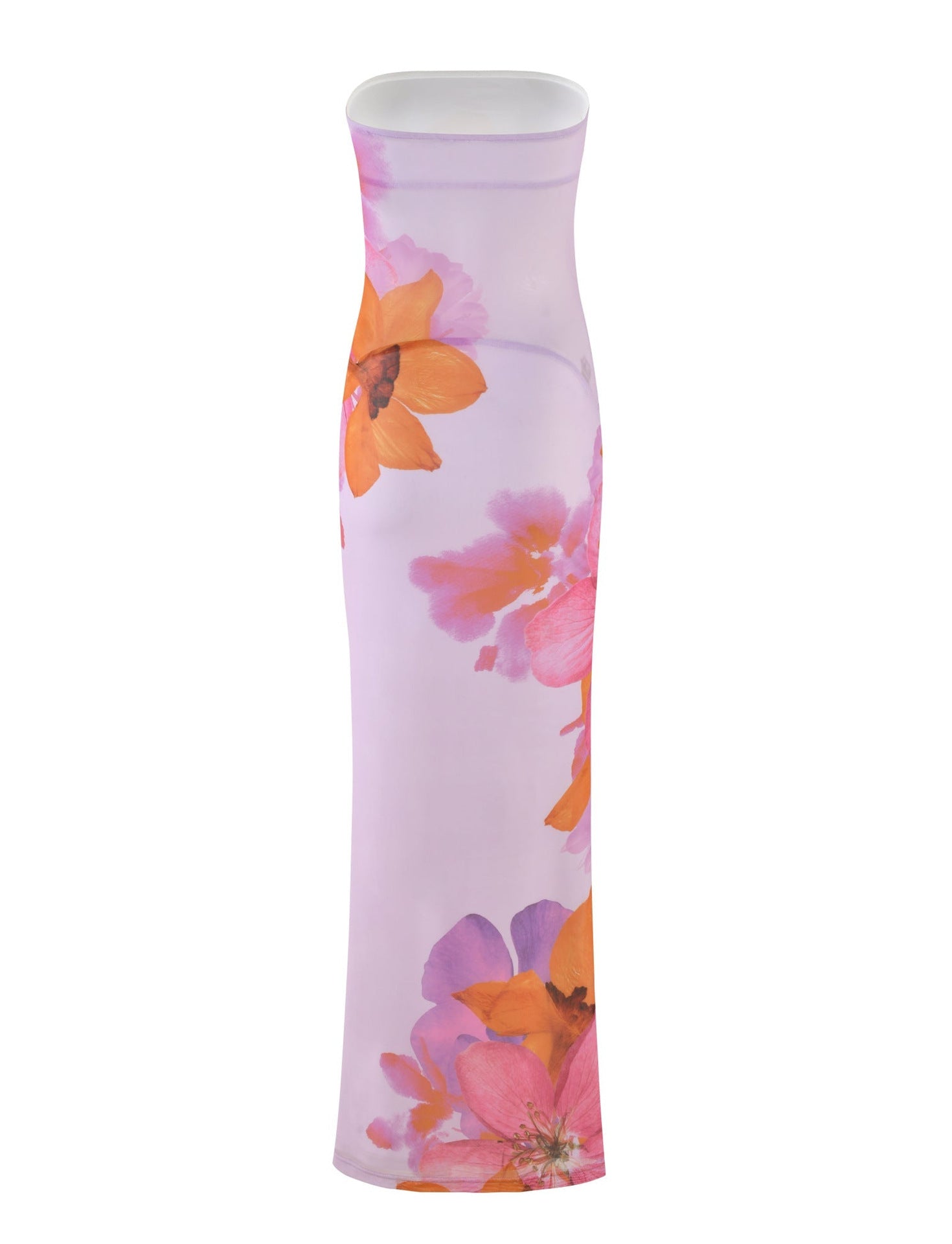 Women's Floral Strapless Maxi Dress