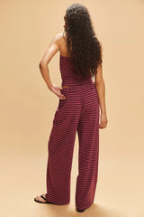 Women's Strapless Striped Lounge Set
