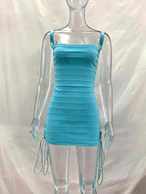 Women's Lace Up Bodycon Mini Dress