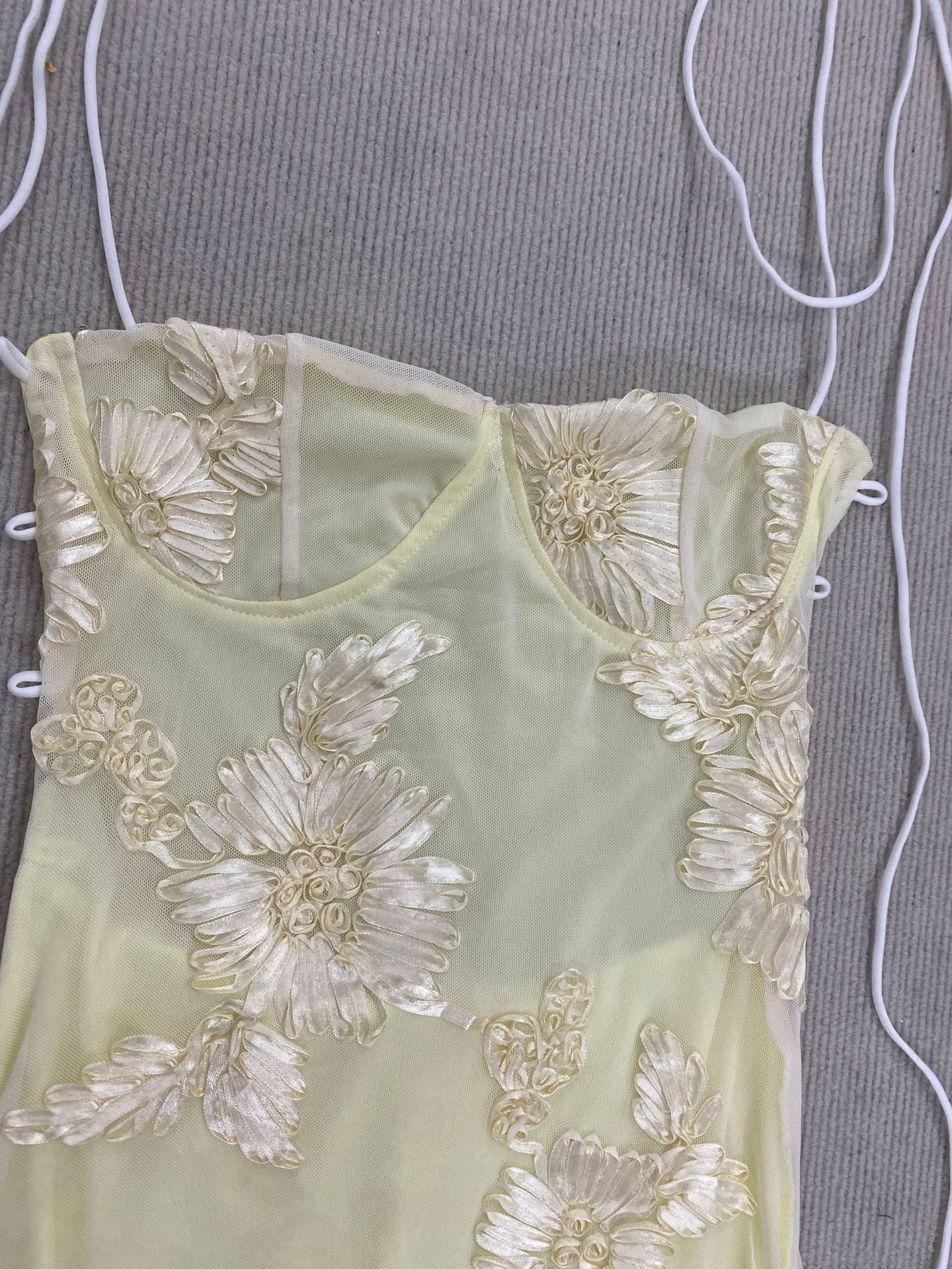 Women's Floral Mesh Maxi Dress
