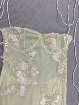 Women's Floral Mesh Maxi Dress