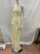 Women's Floral Mesh Maxi Dress