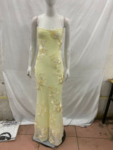 Women's Floral Mesh Maxi Dress