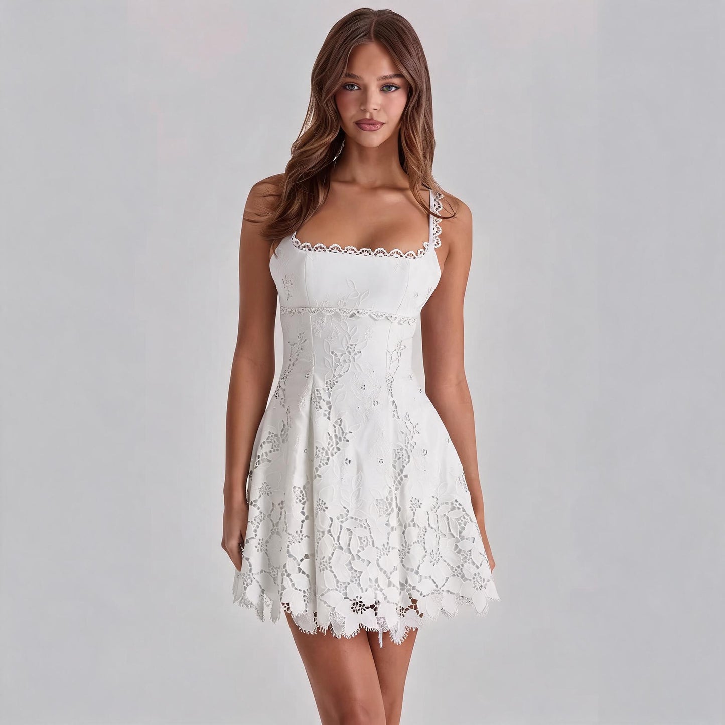 Women's Lace Fit & Flare Mini Dress