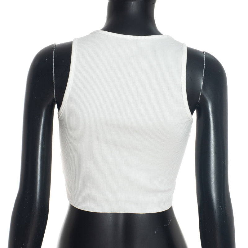 Women's Graphic Sleeveless Crop Tank Top