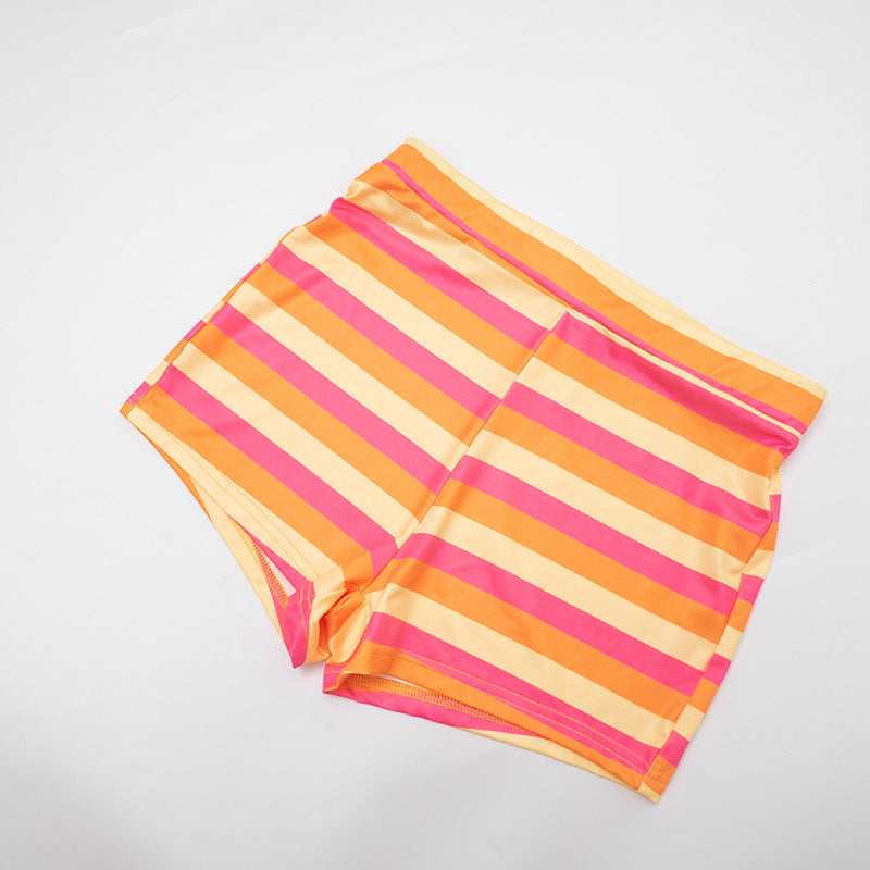 Women's Striped Lounge Shorts Set