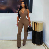 Women's Halter Sleeveless Jumpsuit