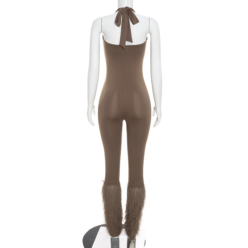 Women's Halter Sleeveless Jumpsuit