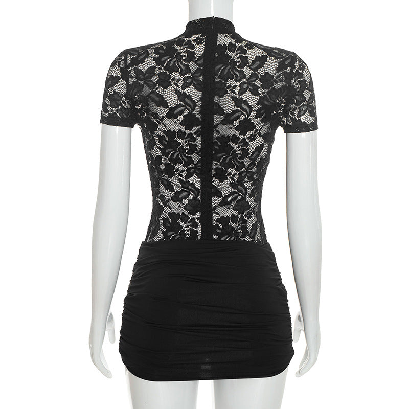 Women's Lace Cutout Bodycon Romper