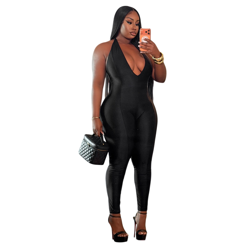 Women's Halter Bodycon Jumpsuit