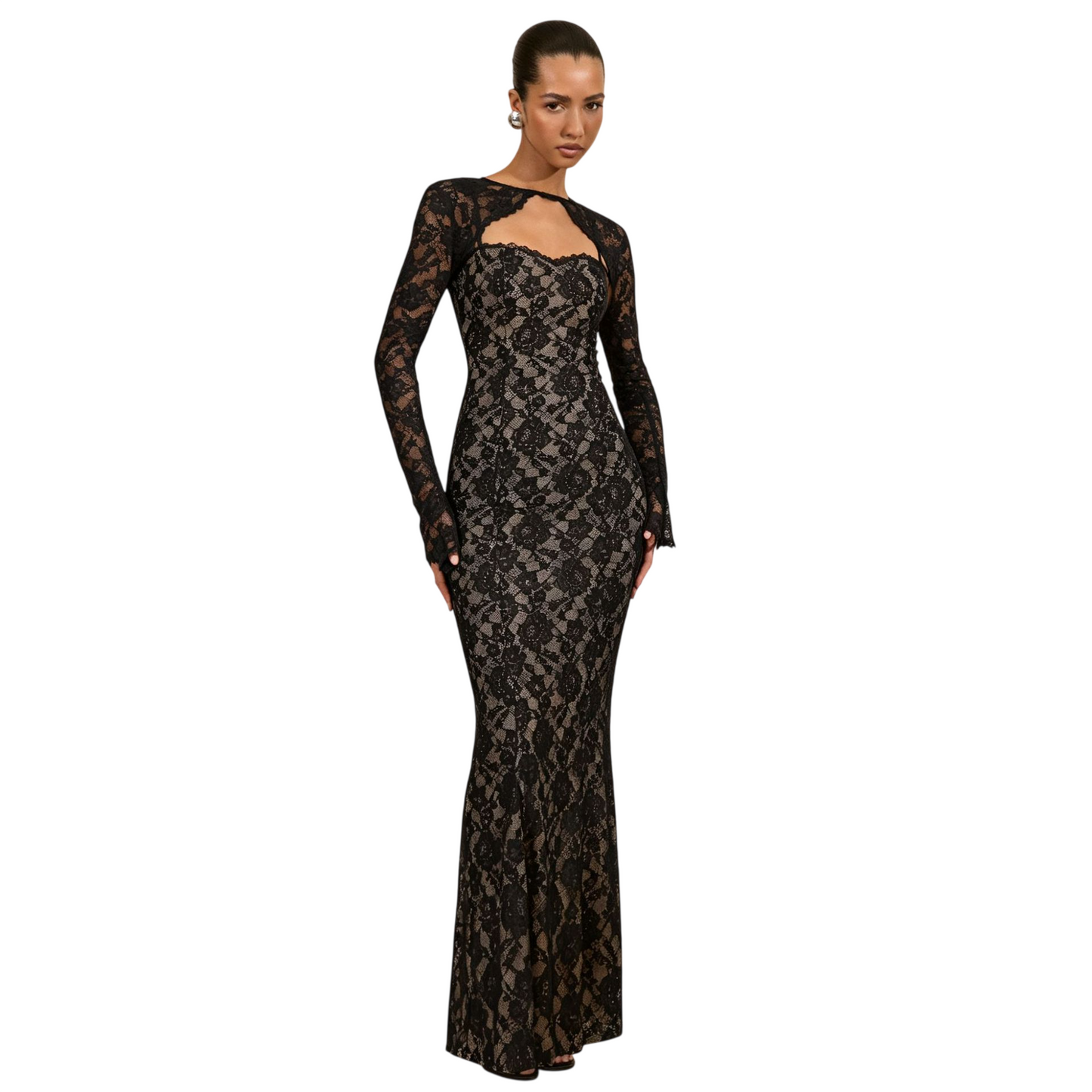 Women's Lace Bodycon Maxi Dress