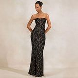 Women's Lace Bodycon Maxi Dress