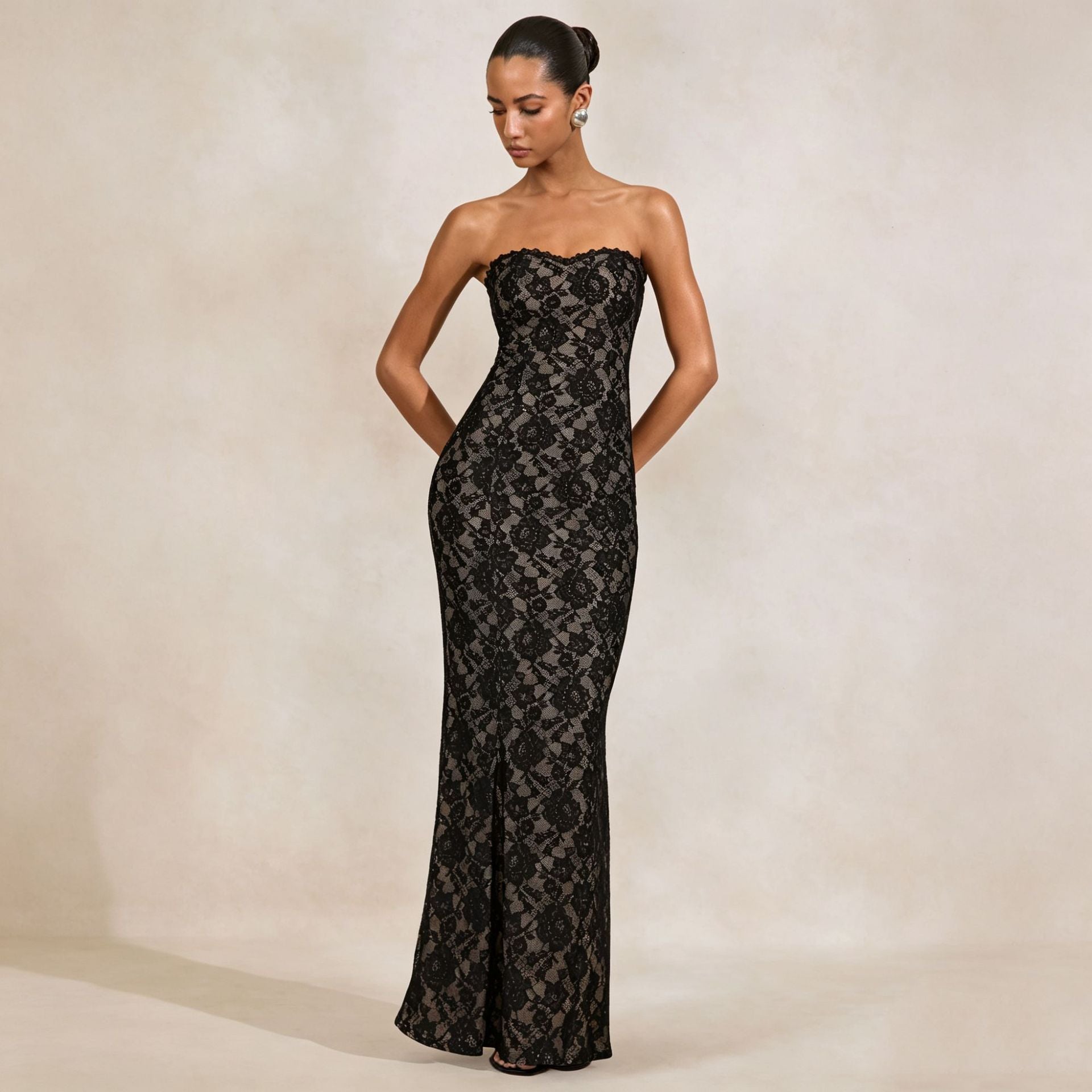 Women's Lace Bodycon Maxi Dress