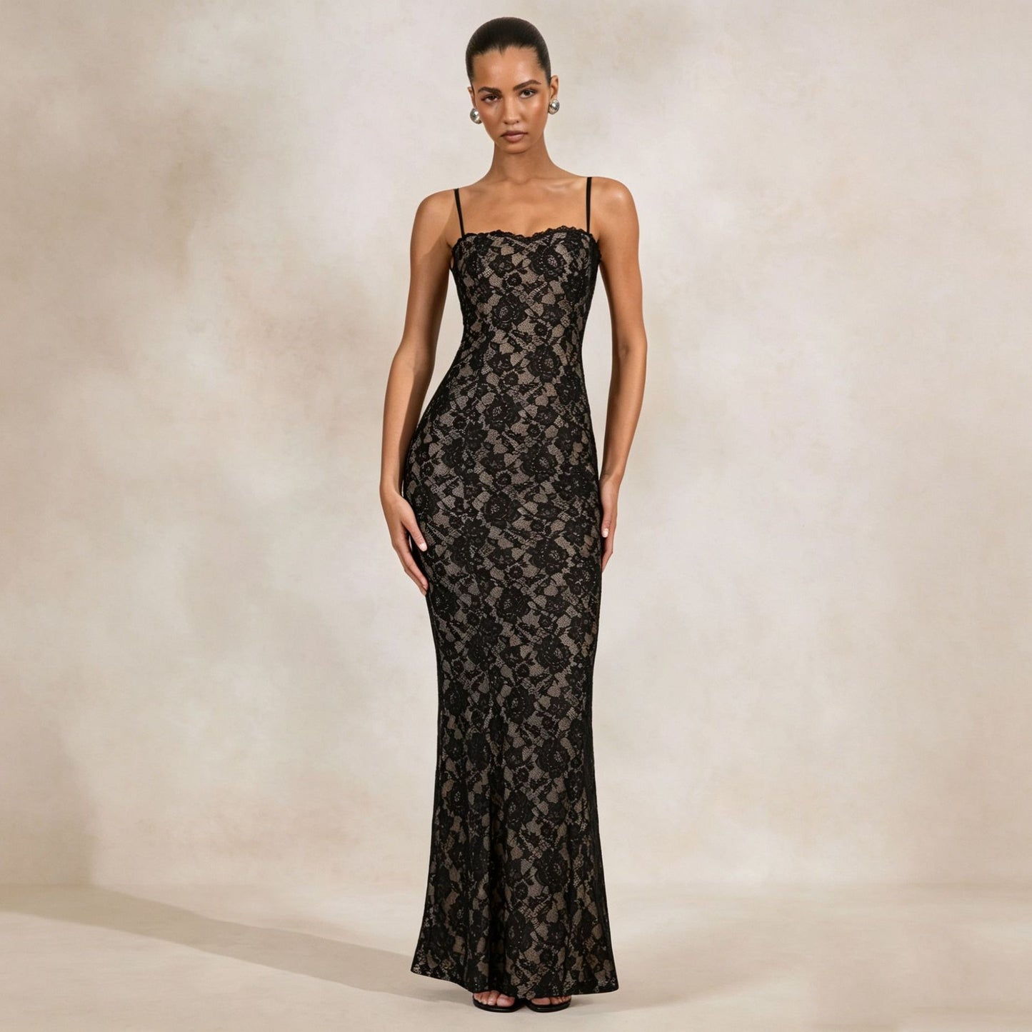 Women's Lace Bodycon Maxi Dress